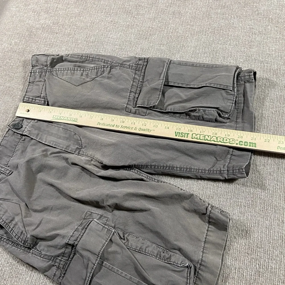 Gap Khakis Lived In Cargo Shorts Mens 31 Grey Relaxed Fit Cotton Utility Outdoor